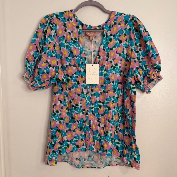 NWT Show Me Your Mumu Leslie Top – Violet’s Garden Floral – Size XL - Picture 1 of 6